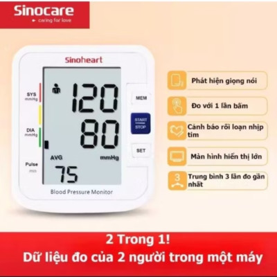 MÁY ĐO KIỂM TRA HUYẾT ÁP BẮP TAY GIỌNG NÓI TIẾNG VIỆT HÀNG CHUẨN