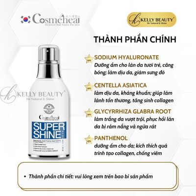 Kem Dưỡng Ẩm Căng Bóng Da Cosmeheal SuperShine Hydration - Phục Hồi, Mờ Nếp Nhăn, Trẻ Hóa Làn Da | Kelly Beauty