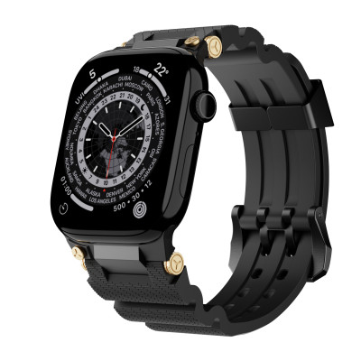 Dây Silicone Đầu Nối Kim Loại Sport cho Apple Watch Ultra 1/2 & Apple Watch Series 4/5/6/7/8/9/SE/10 Size 44/45/46/49mm - Hàng Chính Hãng