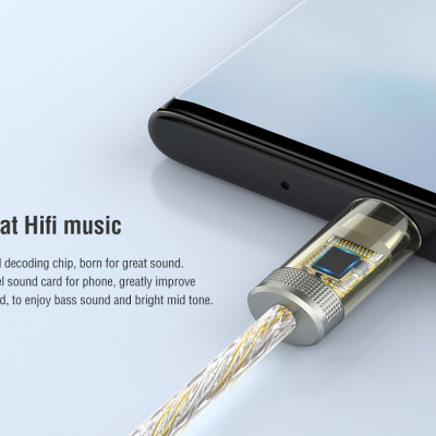 Cáp Chuyển Type-C To 3.5mm NILLKIN Hifi Decode Headphone Amplifier PRO - Hàng Nhập Khẩu
