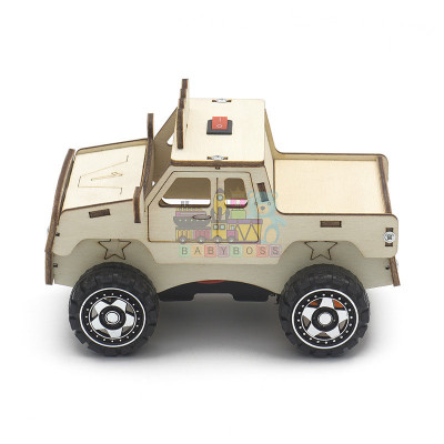 [Kèm Pin] Bộ Đồ Chơi Khoa Học Tự Làm Xe Địa Hình, Bộ Đồ Chơi Lắp Ghép STEM Mô Hình Xe Địa Hình , Bộ Đồ Chơi Gỗ Cao Cấp Khoa Học Tự Làm DIY Wood Steam