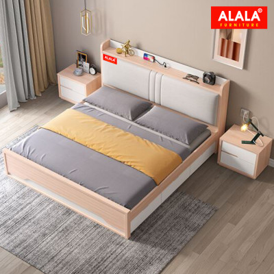 Giường ngủ ALALA14 (1m8 x 2m) cao cấp/ Miễn phí vận chuyển và lắp đặt/ Đổi trả 30 ngày/ Sản phẩm được bảo hành 5 năm từ thương hiệu ALALA/ Chịu lực 700kg