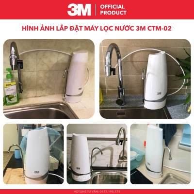 Máy Lọc Nước Uống Để Bàn 3M CTM-02 Cao Cấp, Không Cần Khoan Đục, Tự Lắp Đặt Đơn Giản - Hàng Chính Hãng 3M