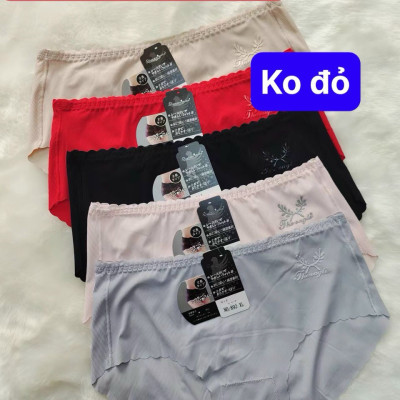 Combo 5 Quần Lót Nữ Su Tăm Trơn Không Viền Mỏng Nhẹ 892 – Co Giãn 4 Chiều, Thoáng Mát, Không Lộ Viền (Size L/XL/XXL)