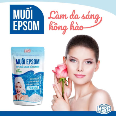 Muối tắm Epsom 200g, muối khoáng biển tự nhiên 100%, giúp chắc xương, làm mờ vết thâm, chữa viêm da, mụn nhọt ở người lớn và trẻ em