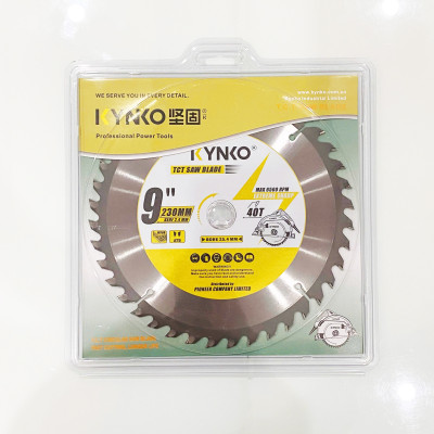 LƯỠI CƯA GỖ TCT 40 RĂNG đường kính phi Ø 230mm KYNKO WGZ230040P