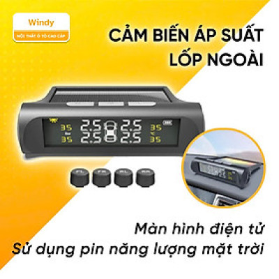 Cảm Biến Áp Suất Lốp Ô Tô Sử Dụng Năng Lượng Mặt Trời - Hàng Cao Cấp, An Toàn, ĐỒNG HỒ TREO TƯỜNG , TRANG TRÍ NHÀ CỬA