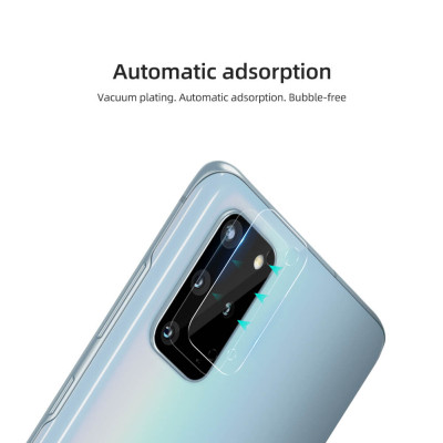 Bộ 2 Miếng dán kính cường lực camera Samsung Galaxy S20 Plus mỏng 0.22mm hiệu Nillkin InvisiFilm độ cứng 9H chống vân tay không ảnh hưởng chất lượng ảnh chụp - Hàng nhập khẩu