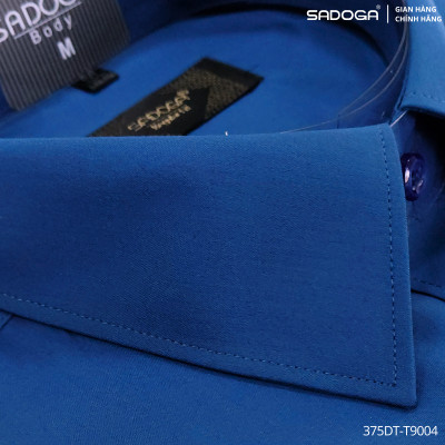 Áo Sơ Mi Sadoga Trơn Màu Dáng Regular Fit, Vải Mềm Mịn, Thoáng Khí T9004