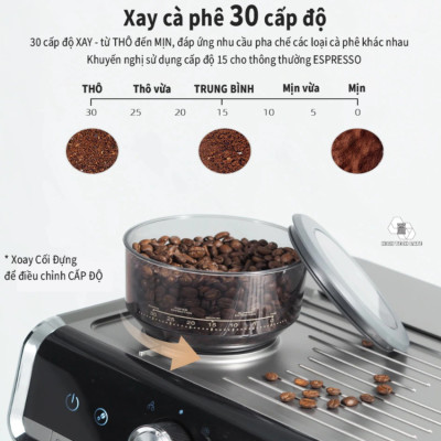 HÀNG CHÍNH HÃNG - Máy pha cà phê Espresso chuyên nghiệp 3 trong 1, thương hiệu Mỹ cao cấp HiBREW - CM5020