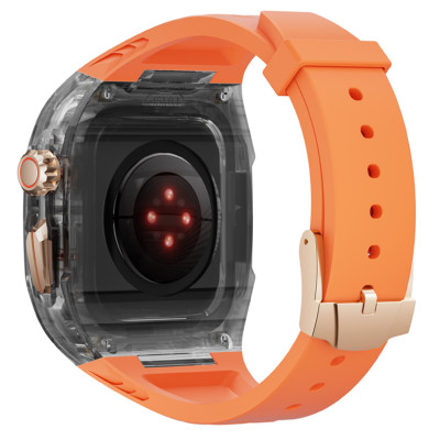 Ốp Case tích hợp dây đeo Lamborghini Style cho Apple Watch Series 4/5/6/SE/7/8/9/SE1,2 Size 44mm/45mm - Hàng Chính Hãng