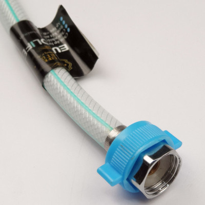 Dây cấp nước nhựa bọc bố dù chịu áp cao dài 60cm Eurolife EL-DCN60 (Trắng xanh)