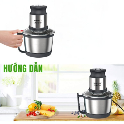 Máy xay thịt đa năng SOKANY SK-7027 dung tích 3L, công suất cao 800W xay nhuyễn mọi thực phẩm, dễ dàng vệ sinh - HÀNG CHÍNH HÃNG
