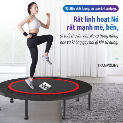 BG Sàn nhún lò xo cao cấp Trampoline 40 - 50 INCH Bật Nhảy Lò Xo Cho Trẻ Vui Chơi Phát Triển Vận Động An Toàn Cho Bé và Người Lớn- Hàng nhập khẩu
