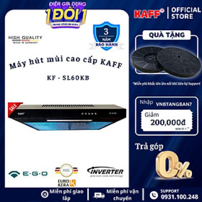 Máy hút mùi cổ điển màu đen 600mm KAFF KF_SL60KB Tặng bộ lọc than thay thế _ Hàng Chính Hãng