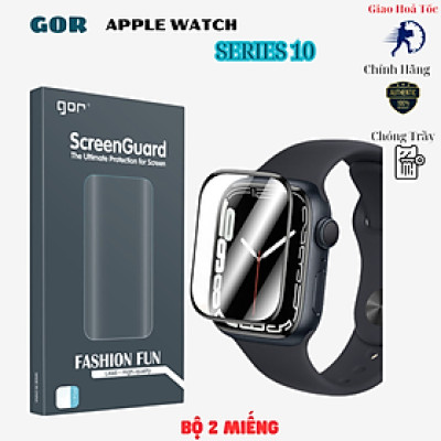 Dán màn hình 3D GOR cho Apple Watch Series 10 Size 42/ 46mm (Hộp 2 Miếng) - Hàng Chính Hãng