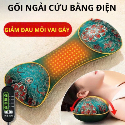 Gối Điện Ngải Cứu Thảo Dược Làm NóngMassage – Xua Tan Đau Mỏi Vai Gáy Cực Nhanh