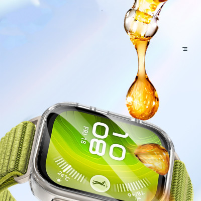 Ốp Case PC Mặt Kính Cường Lực chống va đập cho Huawei Watch Fit 4 / Huawei Watch Fit 4 Pro - Hàng Chính Hãng