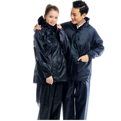 Bộ Quần Áo Mưa Vải Dù Từ 50-80kg 2 Lớp Khóa Không Thấm Nước Chống Rách