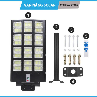 Đèn đường liền thể năng lượng mặt trời 600W 