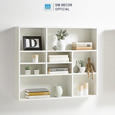 Kệ Gỗ Treo Tường Đơn Giản Chữ Nhật SIB Decor KT202