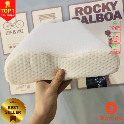 Gối cao su chống đau cột sống - Gối cao su dành cho người hay ngủ ngáy mỏi cổ vai gáy – Hàng chính hãng