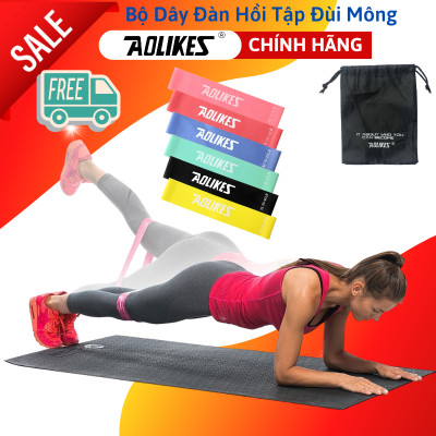 Dây mini Band, Dây cao su kháng lực Aolikes tập chân mông, tại đá bóng sút manh AL3601 3601 - Chính Hãng