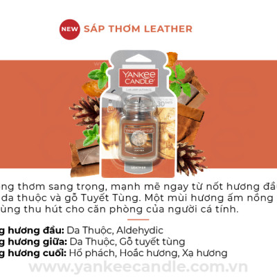 Sáp thơm xe Yankee Candle - Leather