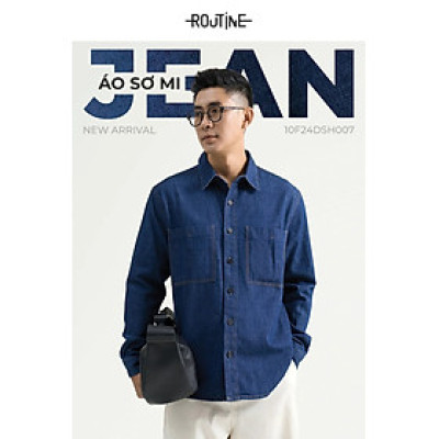 Áo sơ mi jeans nam. Regular - RT 10F24DSH007 | ROUTINE CÀ MAU