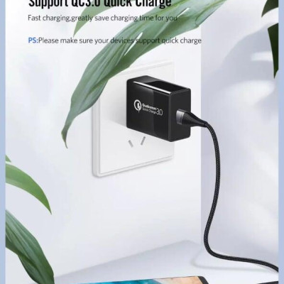 Ugreen UG60204ED022TK 0.5 Màu Xám Cáp USB-A sang Type C sạc nhanh - HÀNG CHÍNH HÃNG