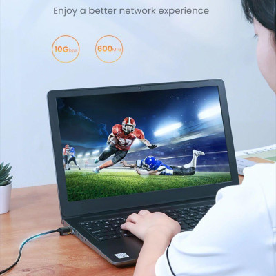 Ugreen UG80415NW149TK 1M 10Gbps màu đen cáp mạng CAT7 siêu mỏng nhỏ 0.38mm - HÀNG CHÍNH HÃNG