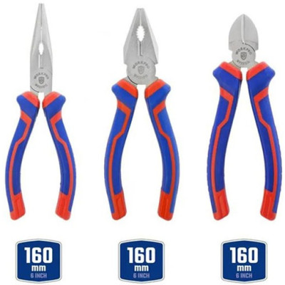 Bộ kềm cắt, kềm điện, kềm nhọn Workpro 6inch WP201008 - Hàng chính hãng