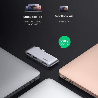 Ugreen UG10914CM415TK chỉ dành riêng cho Macbook Bộ chuyển đổi 2 cổng USB type C sang 1 x HDMI 4K60Hz + 2 x USB 3.0 - HÀNG CHÍNH HÃNG