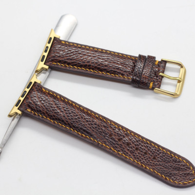 DÂY DA ĐÀ ĐIỂU THẬT HANDMADE HÀNG CHÍNH HÃNG SONGHAN LEATHER , DÂY ĐEO THAY THẾ DÀNH CHO APPLE WATCH PHÙ HỢP CÁC DÒNG SERIES 1-2-3-4-5-6-SE-7 38mm 40mm 41mm 42mm 44mm 45mm   AWOS-01