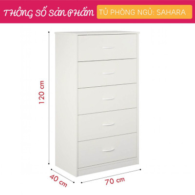Tủ đựng quần áo phòng ngủ SMLIFE Sahara