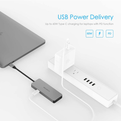 Bộ chuyển đổi USB-C 7 trong 1 Lention C17 Hàng Chính Hãng