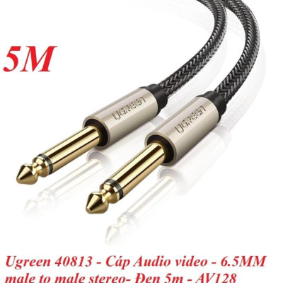 Ugreen UG40813AV128TK 5M màu Đen Cáp âm thanh 2 đầu 6.5mm dương cao cấp - HÀNG CHÍNH HÃNG