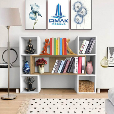 Kệ sách gỗ MDF kiểu dáng hiện đại nhỏ gọn SMLIFE Blackfoot