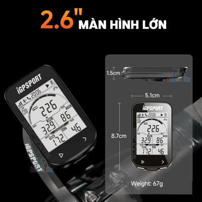 Đồng hồ Xe Đạp IGPSPORT BS100S GPS BLE ANT+ LCD 2.6 inch IPX7 Tương Thích Garmin Strava TrainingPeaks