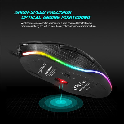 Chuột LED Gaming RGB 200-4800 DPI S500 - Hàng Nhập Khẩu