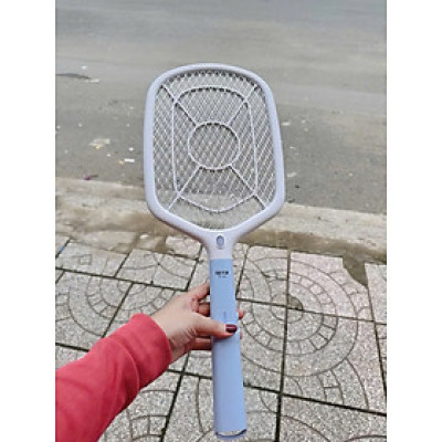Vợt diệt muỗi cao cấp , tay cầm chống trượt , chống giật , 3 lớp lưới , hiệu suất cao , tiết kiệm điện , an toàn và tiện lợi