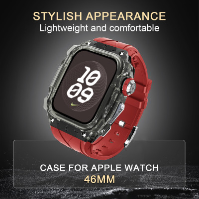 Ốp Case tích hợp dây đeo SuperCar Style cho Apple Watch Series 10 Size 46mm - Hàng Chính Hãng