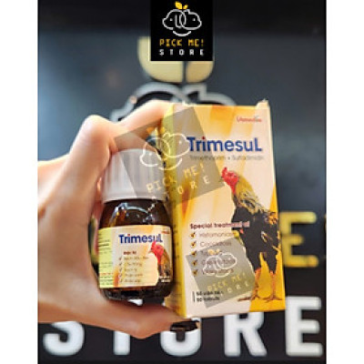 Vemedim Trimesul Viên Uống Hỗ Trợ Tụ Huyết Trùng, Thương Hàn, E.coli cho Gà Đá, Vịt