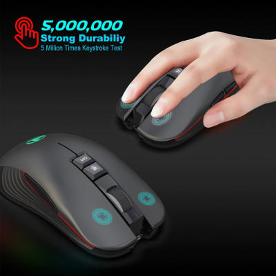 Chuột Gaming LED Chơi Game Không Dây Wireless 2.4GHZ 3600DPI T30 - Hàng Nhập Khẩu