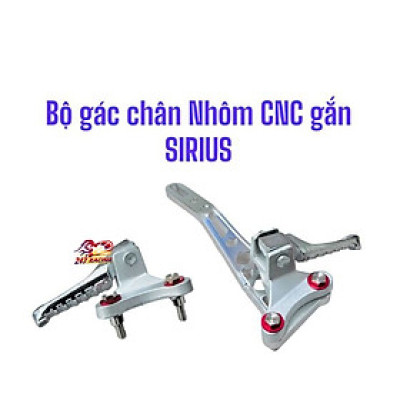 Gác chân malay V1, bát treo pô cnc lắp đặt SIRIUS kèm long đền đỏ và ốc Inox Phay Thái