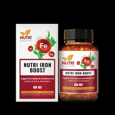 [Mua 2 Tặng 1] Viên Sắt Hữu Cơ New Zealand Nutri Iron Boost 30 Viên | Giúp Bổ Sung Sắt, Acid Folic Cho Cơ Thể - Nhập Khẩu Chính Hãng