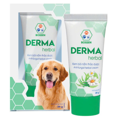 BOSSEN - Derma Herbal for Dog Kem Bôi Thảo Dược cho Chó bị Nấm Da - Tuýp 20g