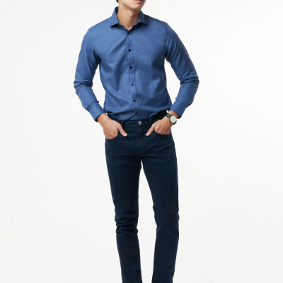 Áo Sơ Mi Sọc Nam Melange Cotton  N&M Thương Hiệu NINOMAXX 2110016