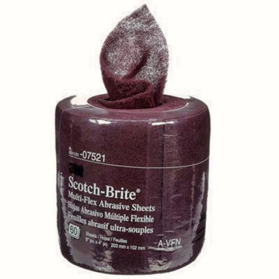 Bùi nhùi cước cao cấp 3M 07521 Scotch Brite Multi-Flex Abrasive Sheet Roll Very Fine Grade 203.2mm x 6.096m - deblur
