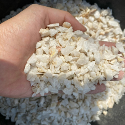 [1kg] đá thạch anh vụn 03x05cm NHASAN rải nền, rải mộ, chậu cây, sân vườn